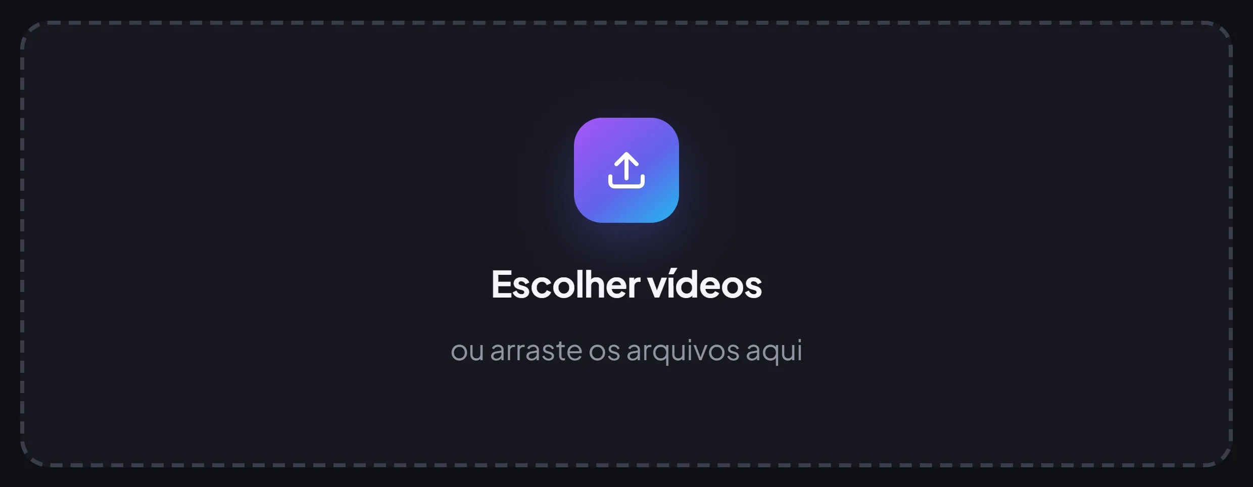Solte os vídeos na página